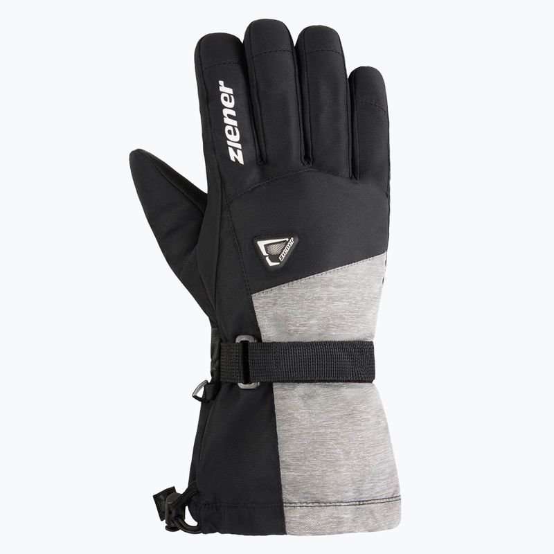 Men's ski gloves ZIENER Gentiano-Z AS black/white 2