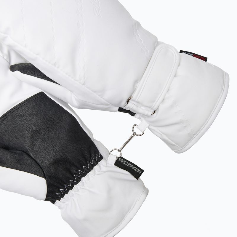 Women's ski gloves ZIENER Kevi-Z PR Mitten white 5