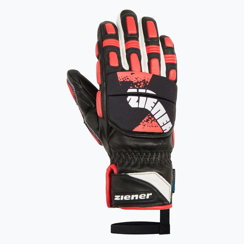 Children's ski gloves Ziener Lonos-Z AS PR black/red 2