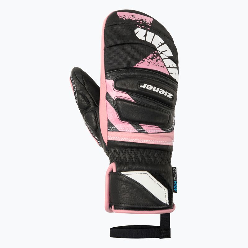 Children's ski gloves Ziener Lopaki-Z AS PR Mitten black/pink vanilla 2