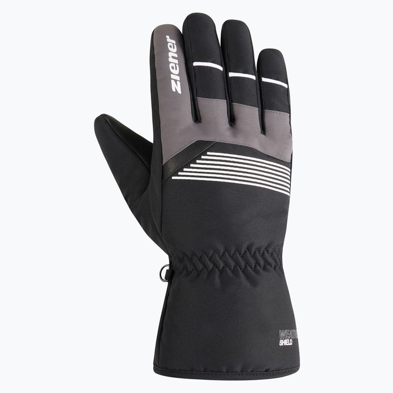 Men's ski gloves ZIENER Gevin Z black/white 2