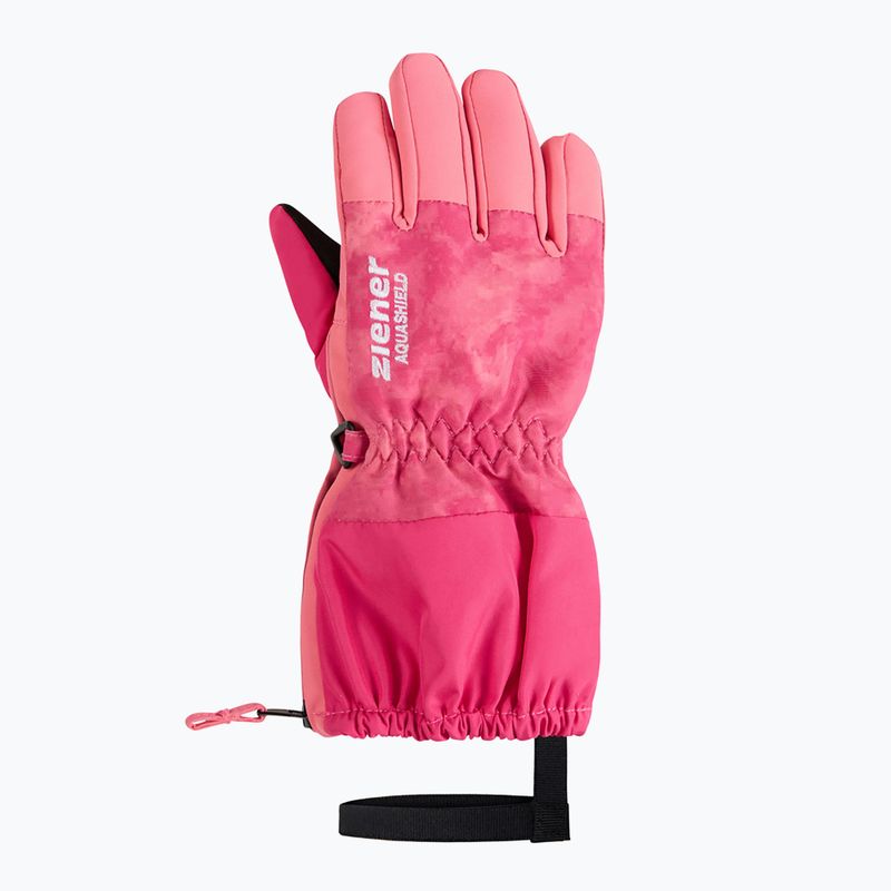 Children's ski gloves ZIENER Levio AS Minis tie dye pop pink 2