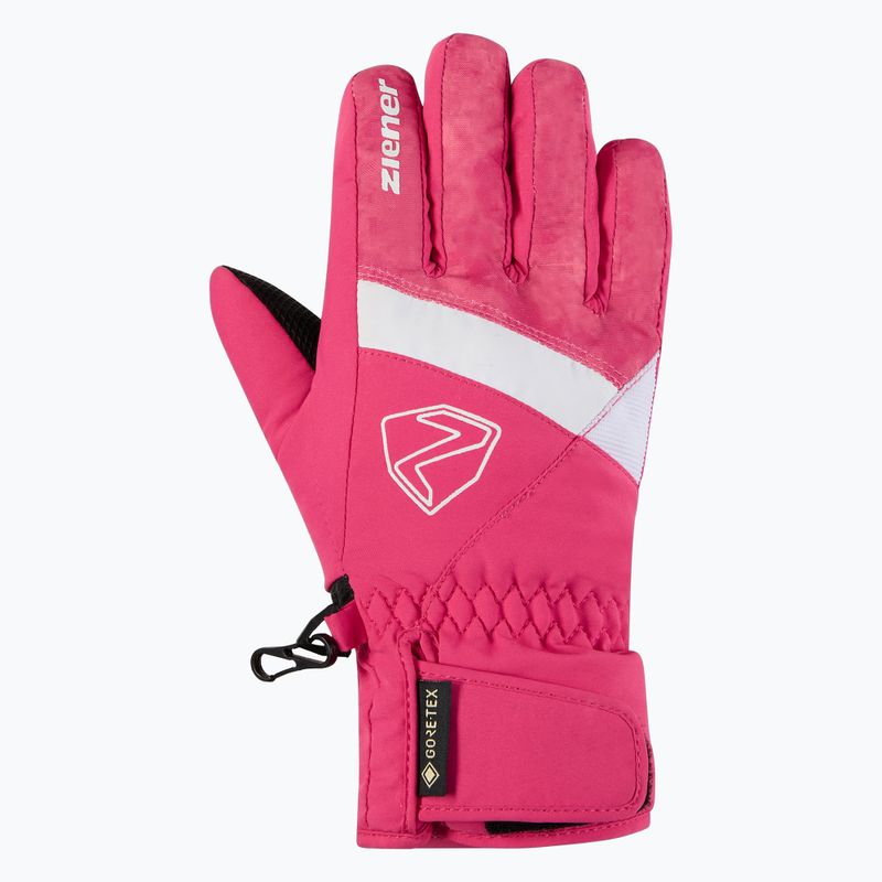 Children's ski gloves ZIENER Leif GTX-Z tie-dye pop pink 2