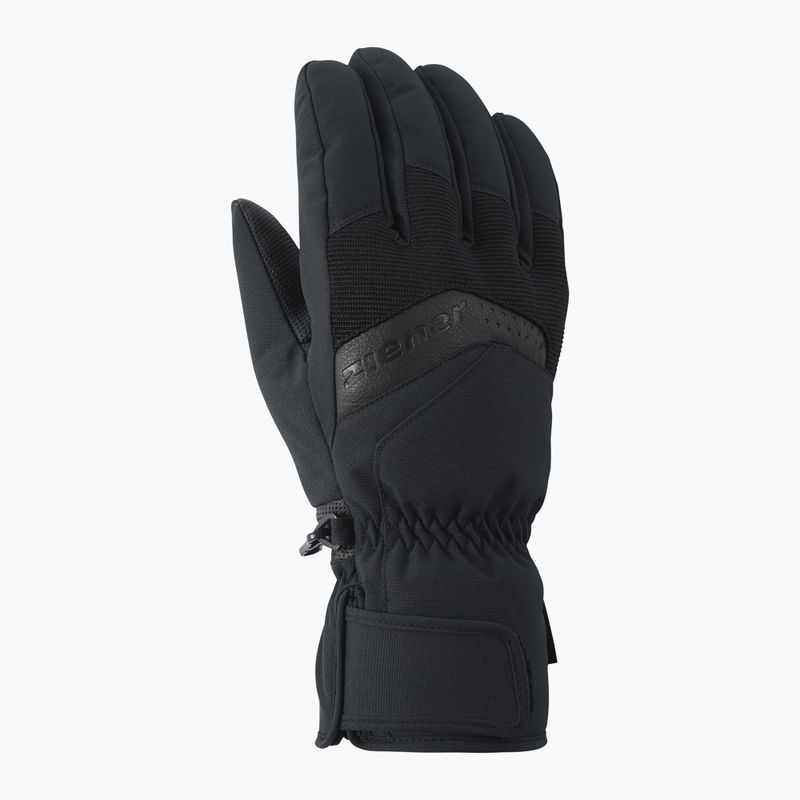 Ski gloves ZIENER Gabino black/red 2