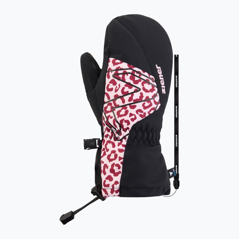 Children's ski gloves ZIENER Lavalino-Z Aquashield AW Mitten black/red leo 2