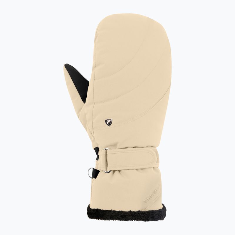 Women's ski gloves Ziener Keaki-Z Aquashield PR Mitten Glove soft taupe 2
