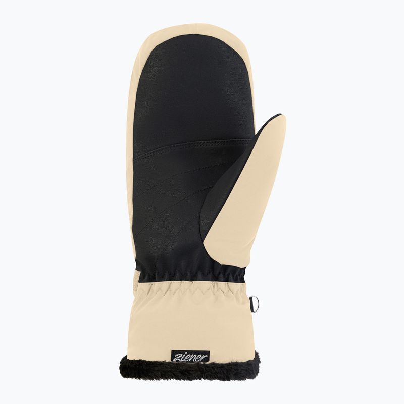 Women's ski gloves Ziener Keaki-Z Aquashield PR Mitten Glove soft taupe 3