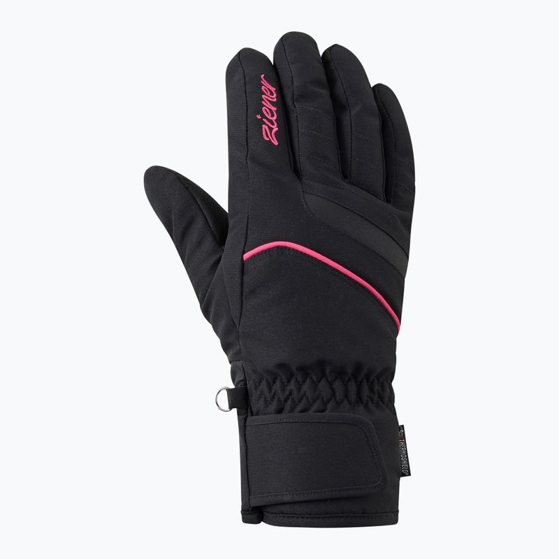 Women's ski gloves Ziener Khania-Z PR Glove black/pink lily 2