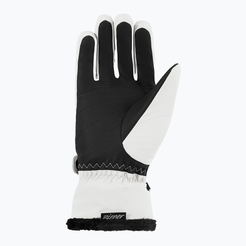 Women's ski gloves ZIENER Keaka-Z Aquashield PR white 3