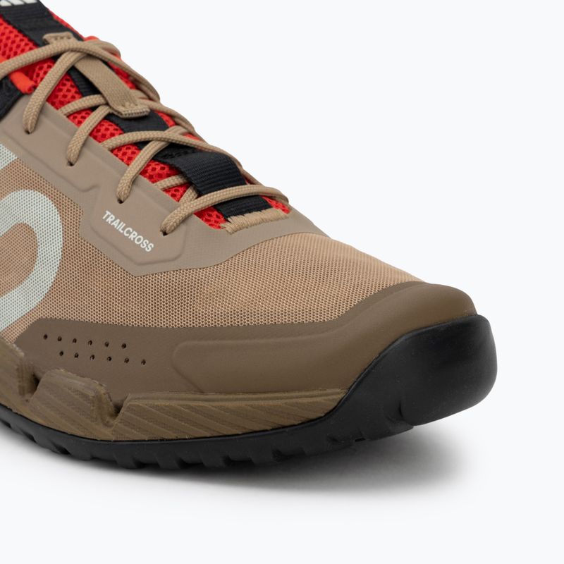 Men's adidas platform cycling shoes FIVE TEN Trailcross LT cardboard/off white/core black 7