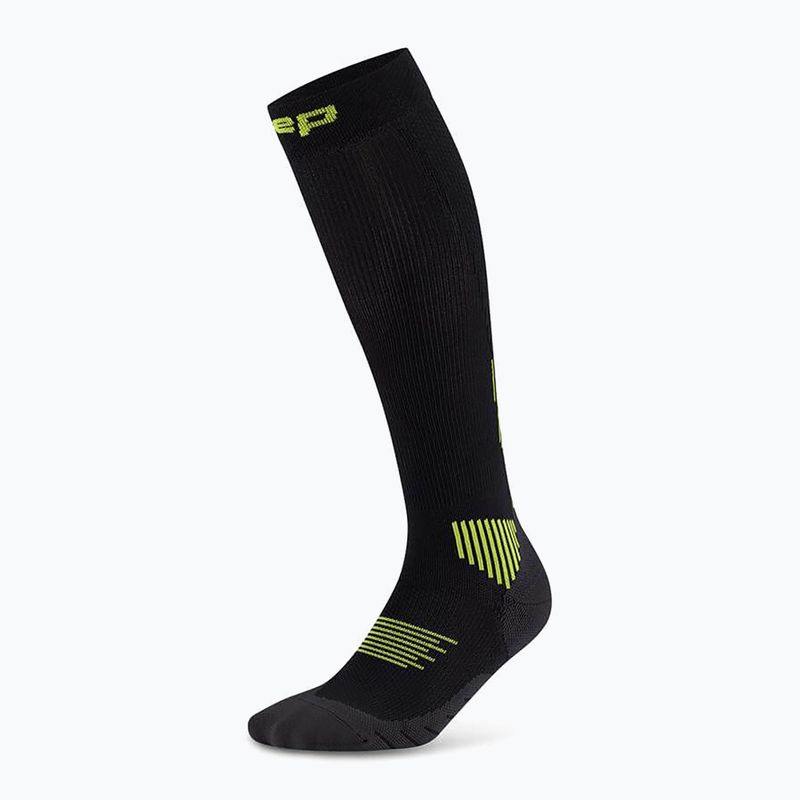 CEP Women's compression socks Run Tall 5.0 black/lime 2