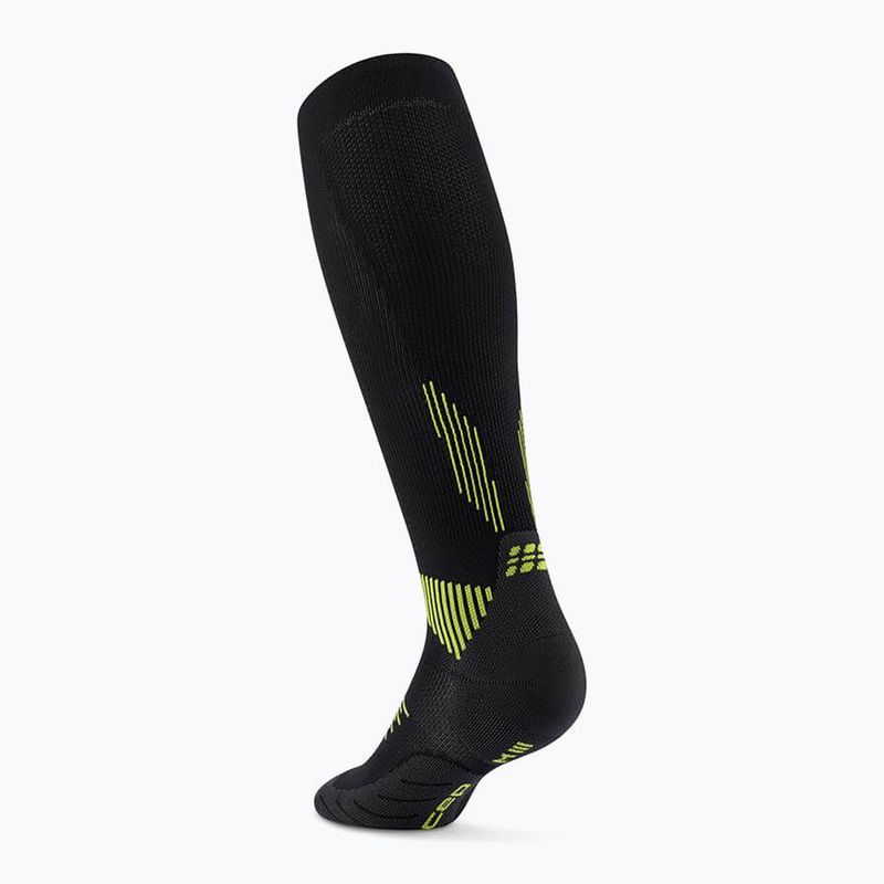 CEP Women's compression socks Run Tall 5.0 black/lime 3