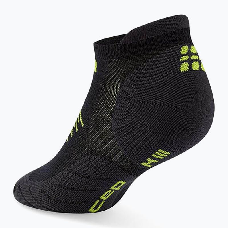 CEP Women's compression socks Run No Show 5.0 black/lime 3