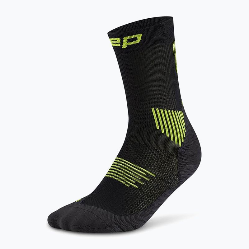 CEP Men's Compression Socks Run Mid Cut 5.0 black/lime 2