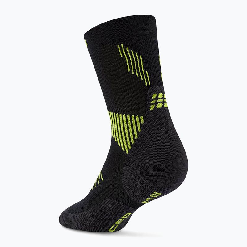 CEP Men's Compression Socks Run Mid Cut 5.0 black/lime 3