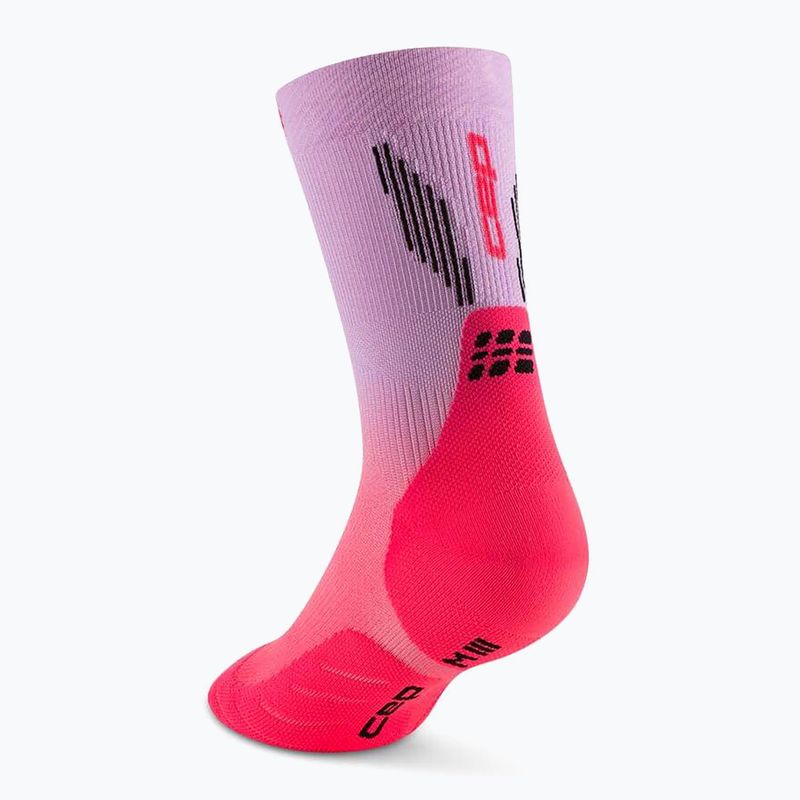 CEP men's compression socks Run Edt. Gradient Mid Cut Compression 5.0 pink/lilac fade 3