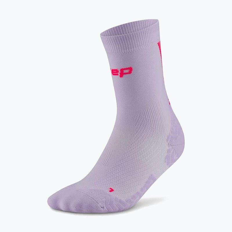 Women's socks CEP Ultralight Mid Cut 4.0 lilac/pink 2