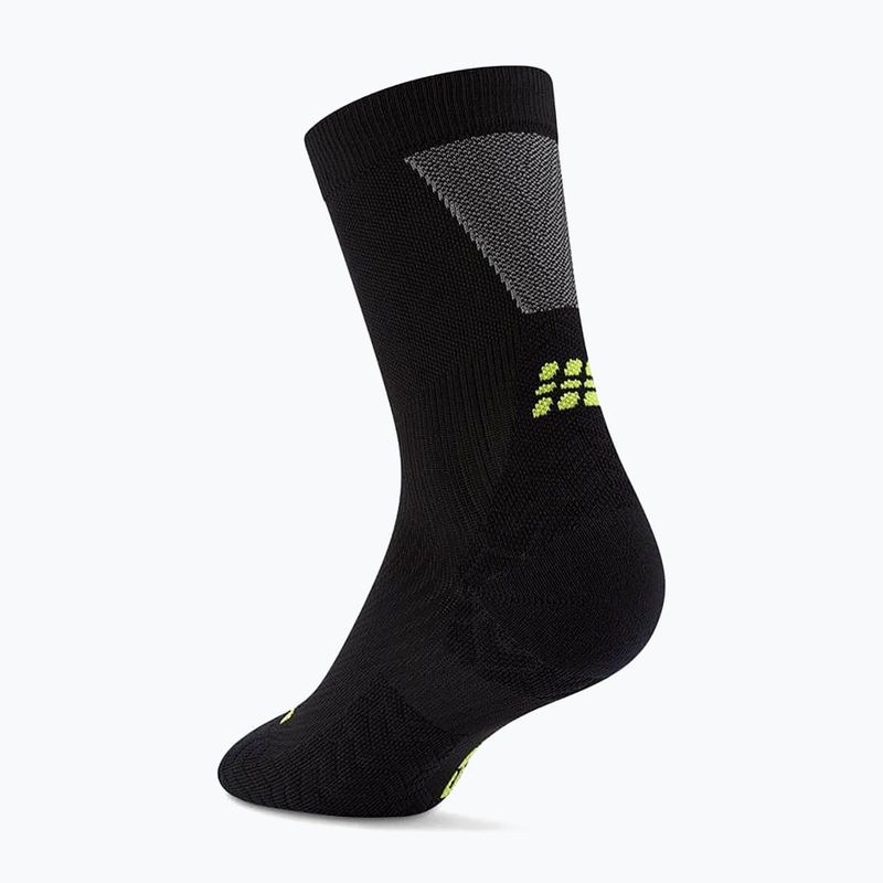 Men's compression socks CEP Ultralight Mid Cut 4.0 black/grey 3