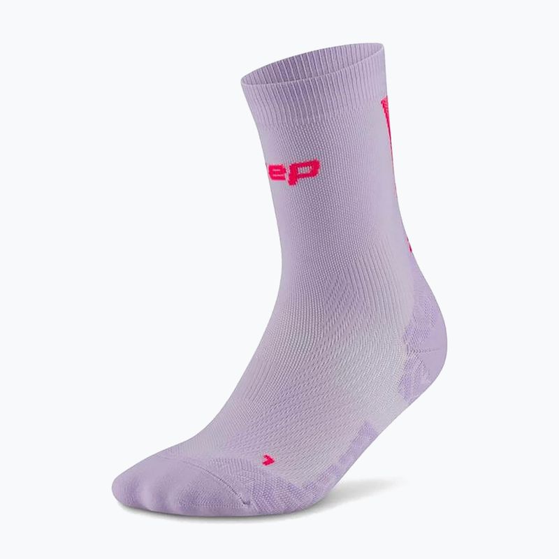 Men's compression socks CEP Ultralight Mid Cut 4.0 lilac/pink 2