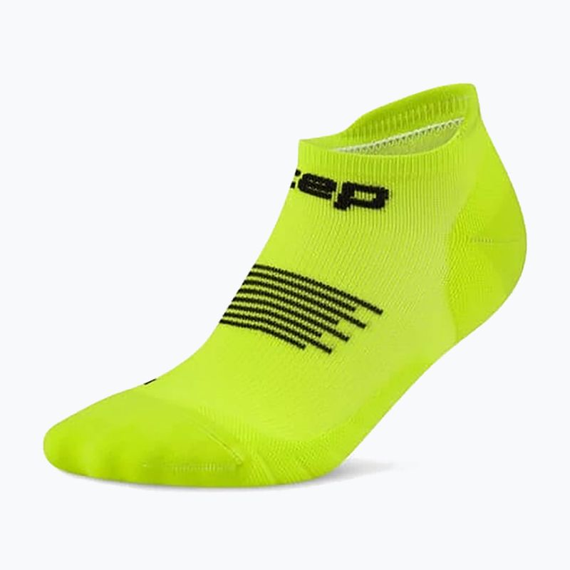 Men's compression socks Cep Run No Show 5.0 lime/black 2