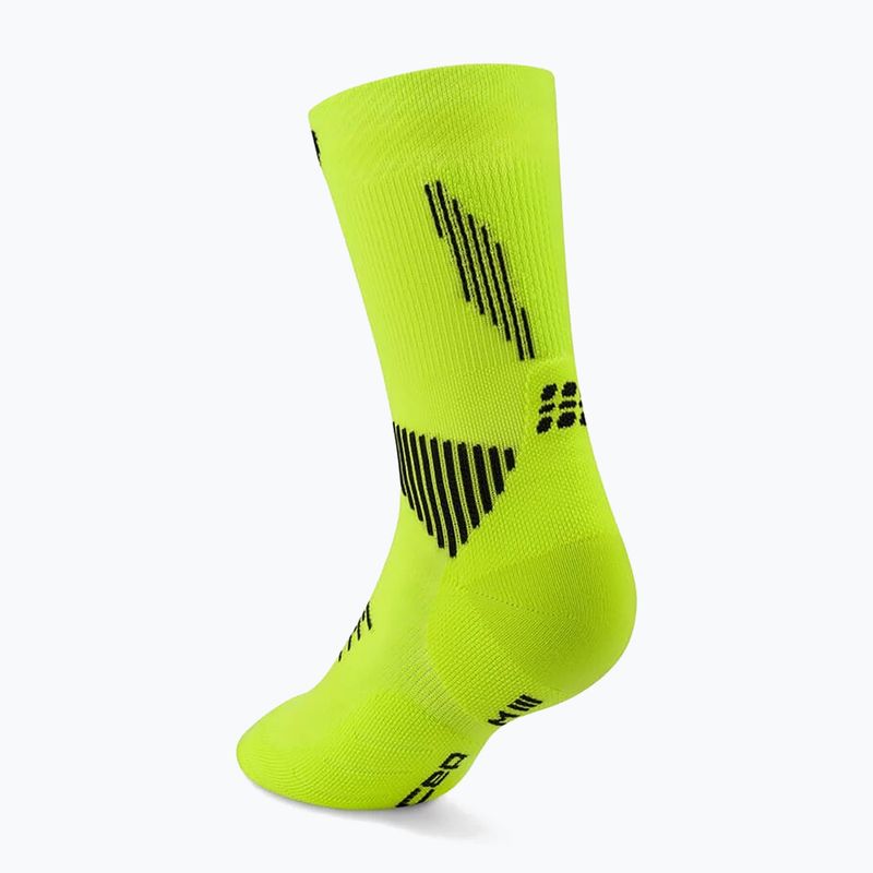 Men's compression socks CEP Run Mid Cut 5.0 lime/black 3