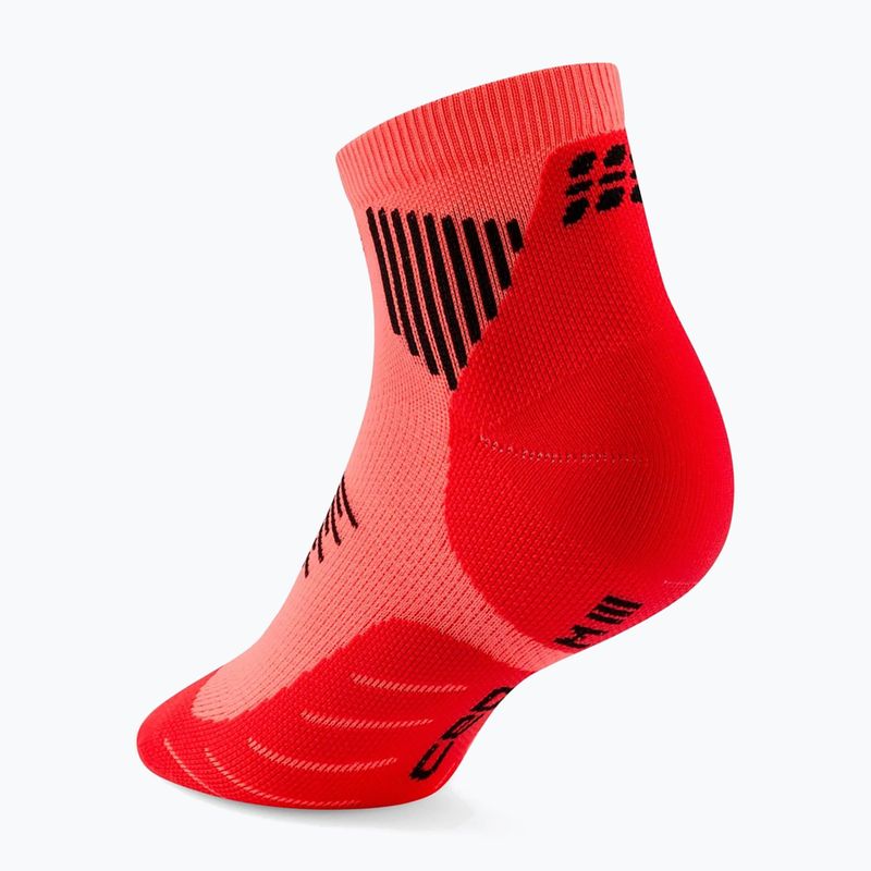 Men's compression socks CEP Run Low Cut 5.0 neon coral 3