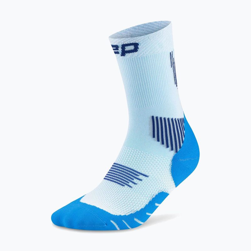 Men's compression socks CEP Run Mid Cut 5.0 blue/ice 2