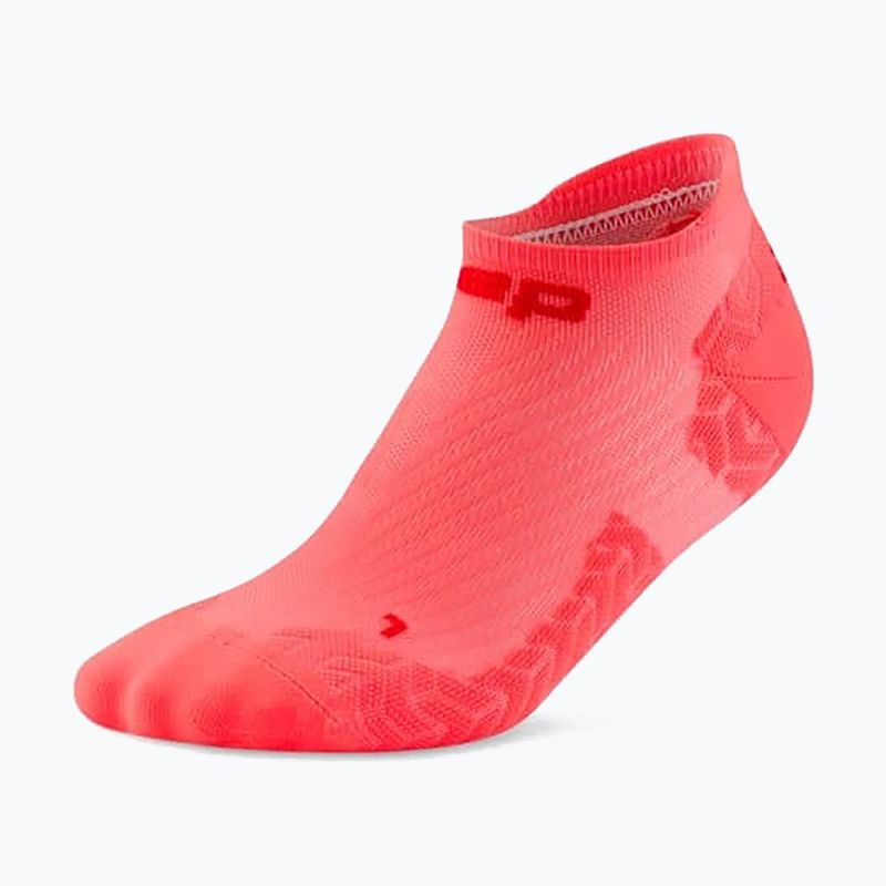 Women's socks CEP Ultralight No Show 4.0 neon coral/red 2