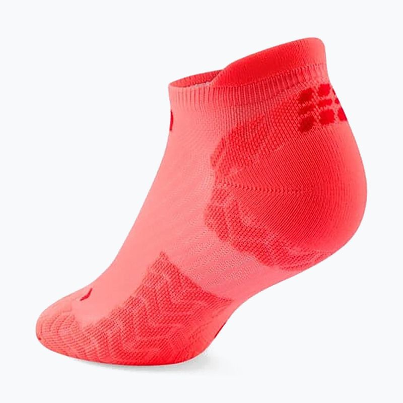 Women's socks CEP Ultralight No Show 4.0 neon coral/red 3