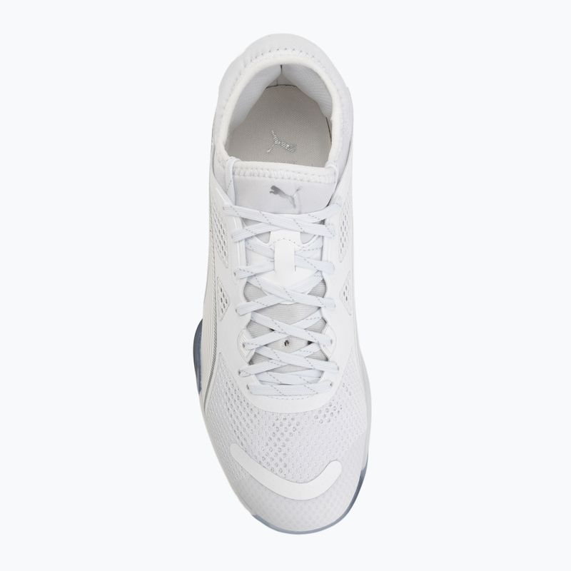 Handball shoes PUMA Eliminate NITRO SQD 4 puma white/baltic sea blue/fresh water 5