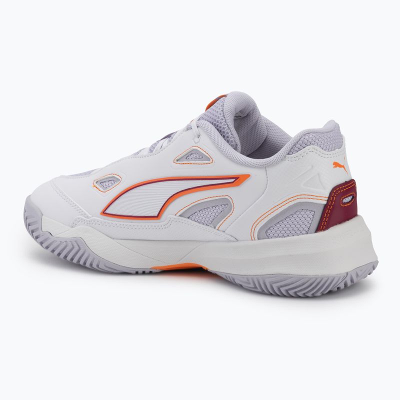 Women's handball shoes PUMA Solarstrike 4 puma white/heat fire/lilac crush berry 3