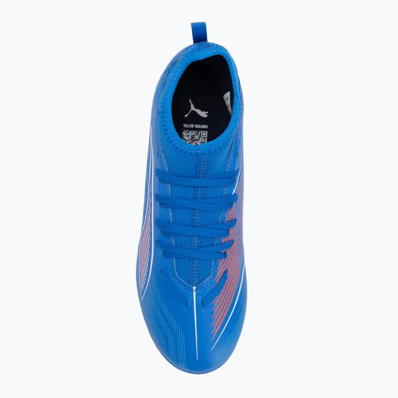 PUMA Ultra 6 Match FG/AG Jr children's football boots ultra blue/puma white/glowing red 5