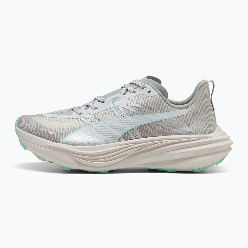 PUMA Deviate Nitro Elite Trail women's running shoes feather grey / mint melt