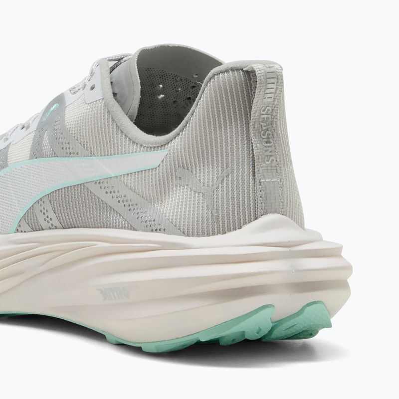 PUMA Deviate Nitro Elite Trail women's running shoes feather grey / mint melt 4