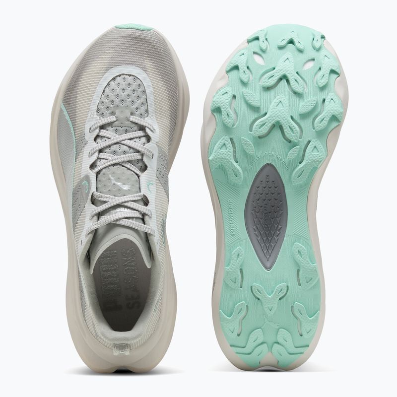 PUMA Deviate Nitro Elite Trail women's running shoes feather grey / mint melt 6
