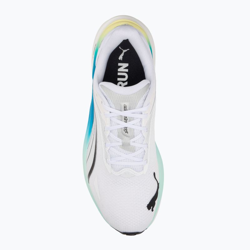 Men's running shoes PUMA Electrify Nitro 4 puma white/mint melt/speed blue 5