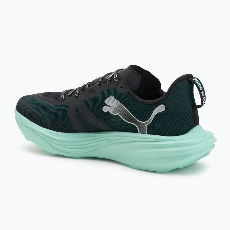 Men's PUMA Deviate Nitro Elite Trail green terrain / mint melt running shoes 3