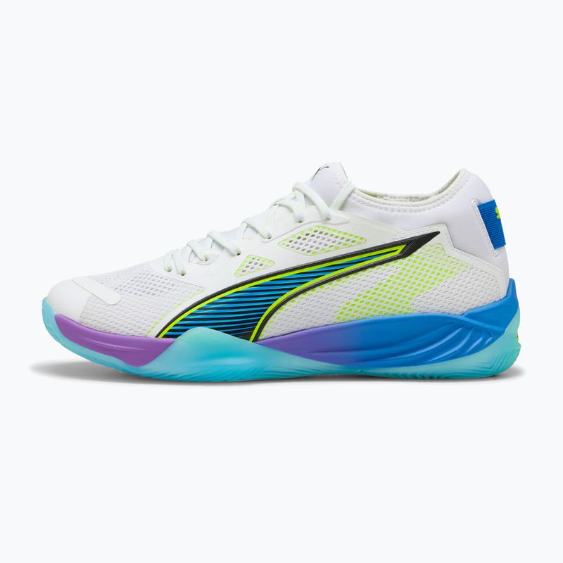 Handball shoes PUMA Eliminate Nitro SQD 4 Game On puma white/glowing red/ultra blue 8