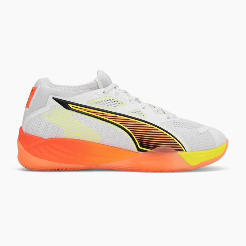 Handball shoes PUMA Eliminate Nitro SQD 4 Game On puma white/glowing red/ultra blue 2