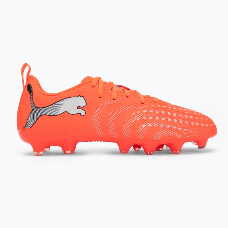 Children's football boots PUMA Future 9 Play FG/AG Jr glowing red/puma white/puma black/puma silver 2