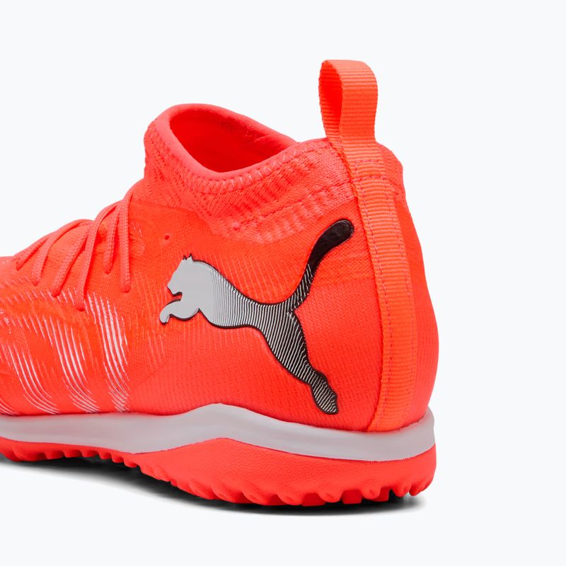 Football boots PUMA Future 9 Match TT + Mid Jr glowing red/puma white/puma black/puma silver 8