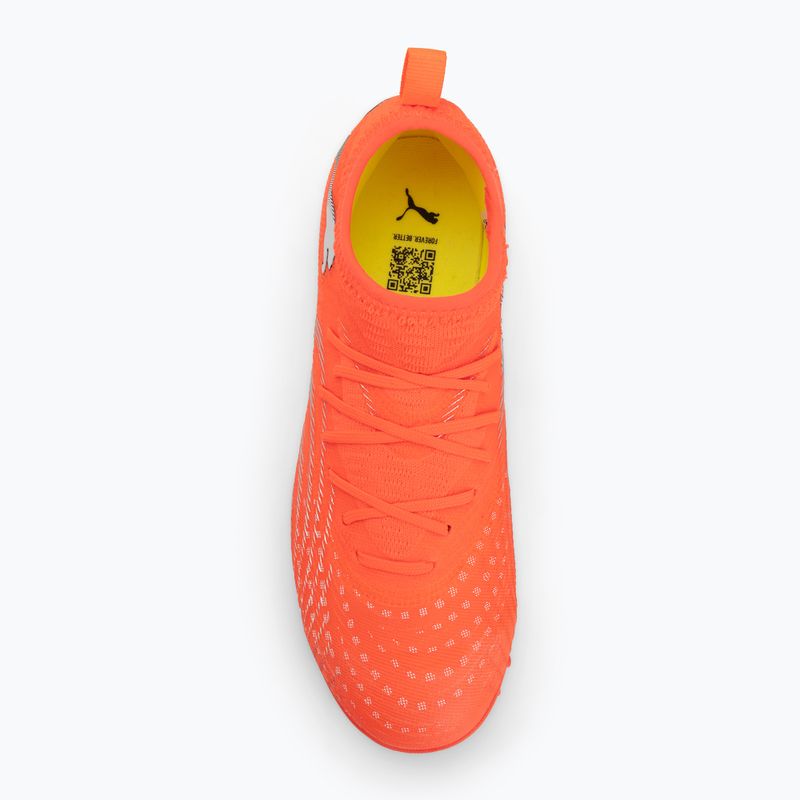 Football boots PUMA Future 9 Match TT + Mid Jr glowing red/puma white/puma black/puma silver 5