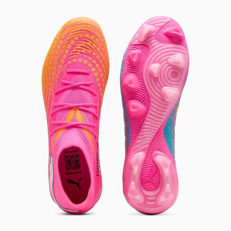 Football boots PUMA Future 9 Match FG/AG poison pink/puma wht/sun stream/bright aqua/puma blk 3