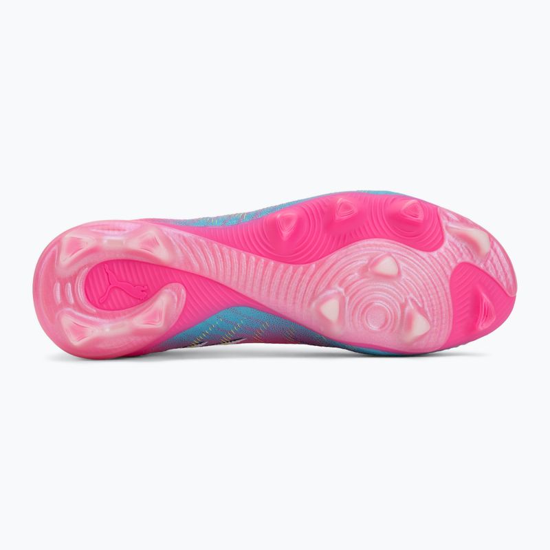 Football boots PUMA Future 9 Match Fusion FG/AG poison pink/puma wht/sun stream/bright aqua/puma blk 4