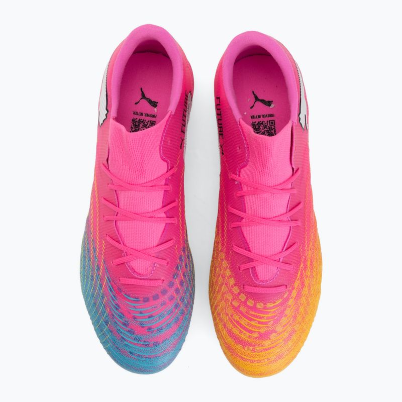 Football boots PUMA Future 9 Match Fusion FG/AG poison pink/puma wht/sun stream/bright aqua/puma blk 5
