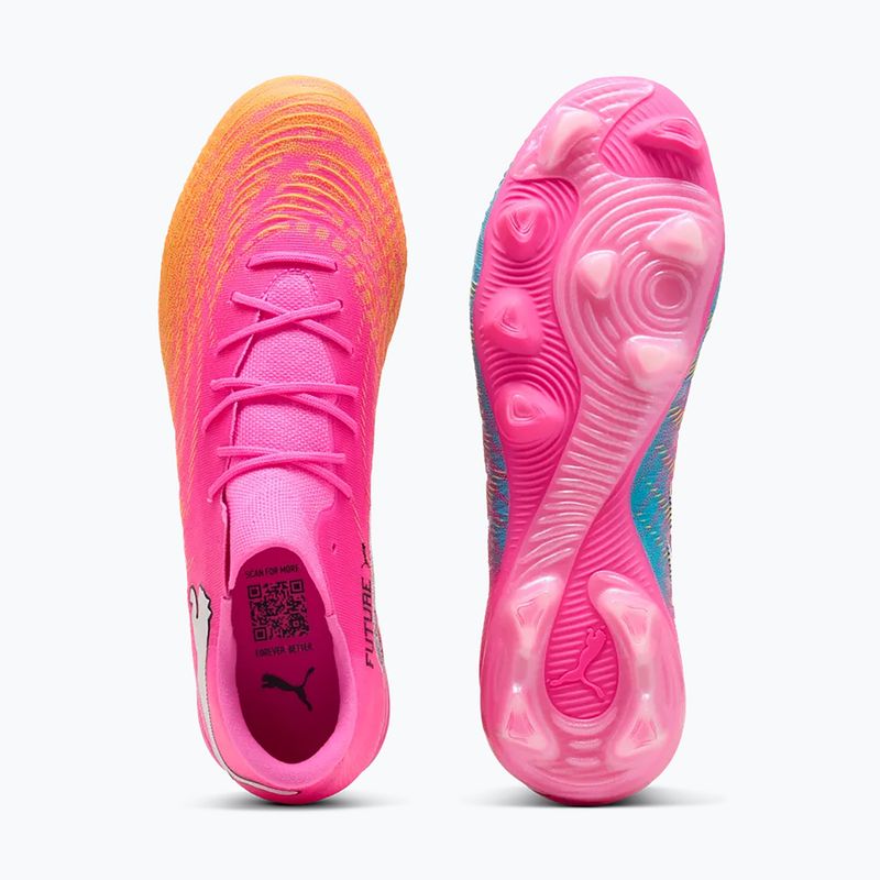 Football boots PUMA Future 9 Match Fusion FG/AG poison pink/puma wht/sun stream/bright aqua/puma blk 4