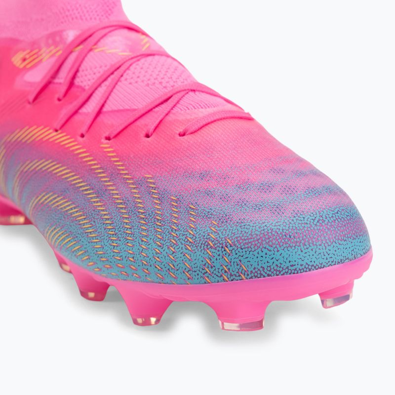 Children's football boots PUMA Future 9 Pro FG/AG Jr poison pink/puma wht/sun stream/bright aqua/puma blk 7