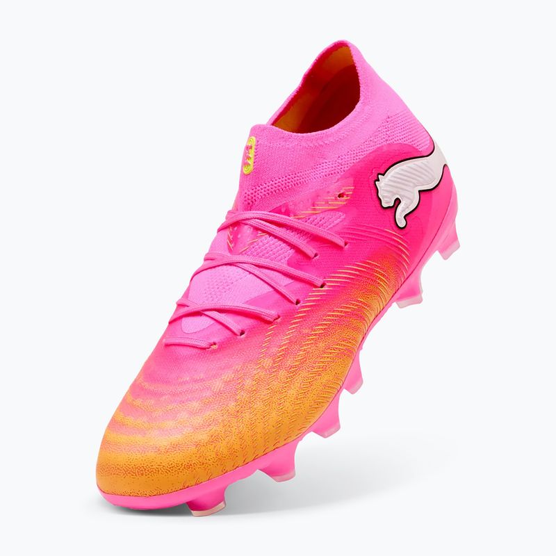 Children's football boots PUMA Future 9 Pro FG/AG Jr poison pink/puma wht/sun stream/bright aqua/puma blk 4