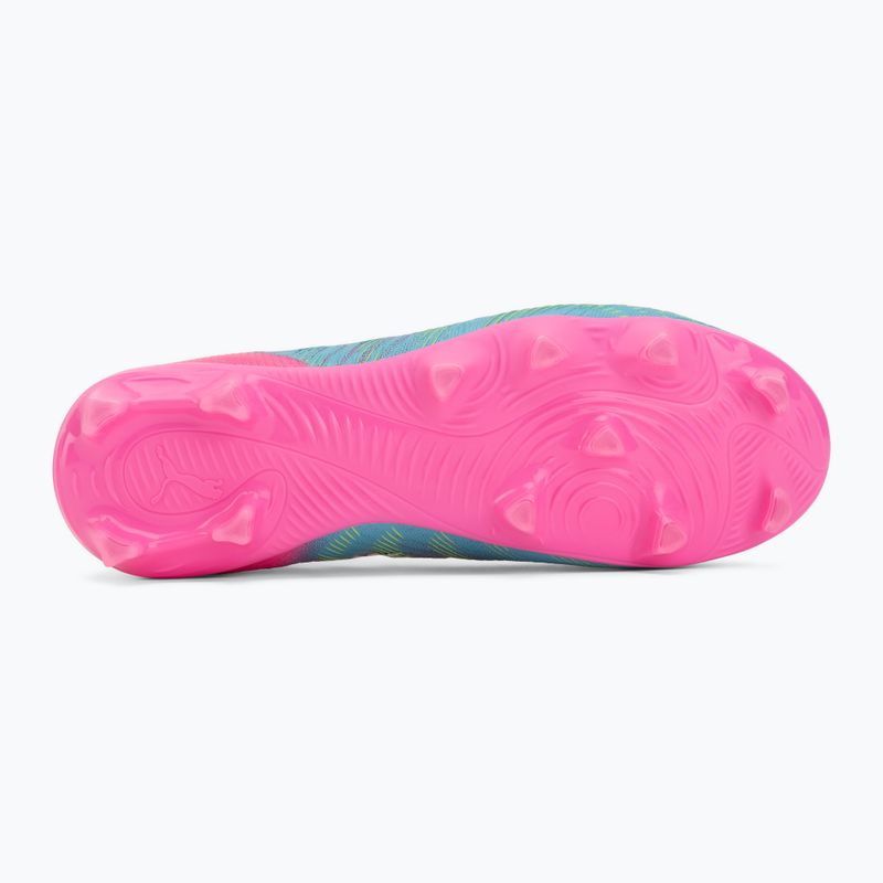 Children's football boots PUMA Future 9 Match FG/AG Jr poison pink/puma wht/sun stream/bright aqua/puma blk 4