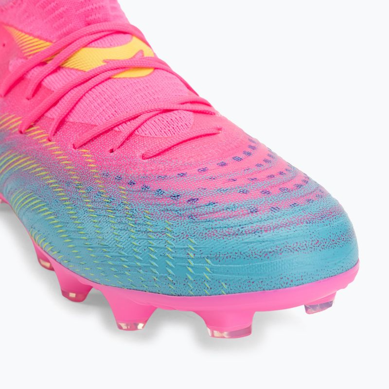 Children's football boots PUMA Future 9 Match FG/AG Jr poison pink/puma wht/sun stream/bright aqua/puma blk 7